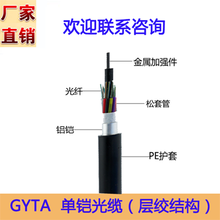 GYTA光缆，GYTA光缆带彩条，室外穿管铠装光缆