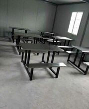 公司食堂餐桌椅4人连体单位员工食堂餐桌学校学生餐厅餐桌组合图片