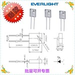 台湾亿光原装红外线插件式发射管940NM发射管发射头IR908-7C方型发射探头