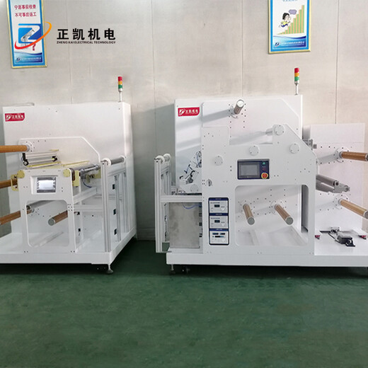 卷对卷收发料机ZKR2R-600用于膜材卷对卷清洗制程智能型收发料机
