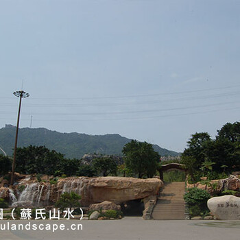GRC廣場假山石頭假山假樹裝飾室外假山