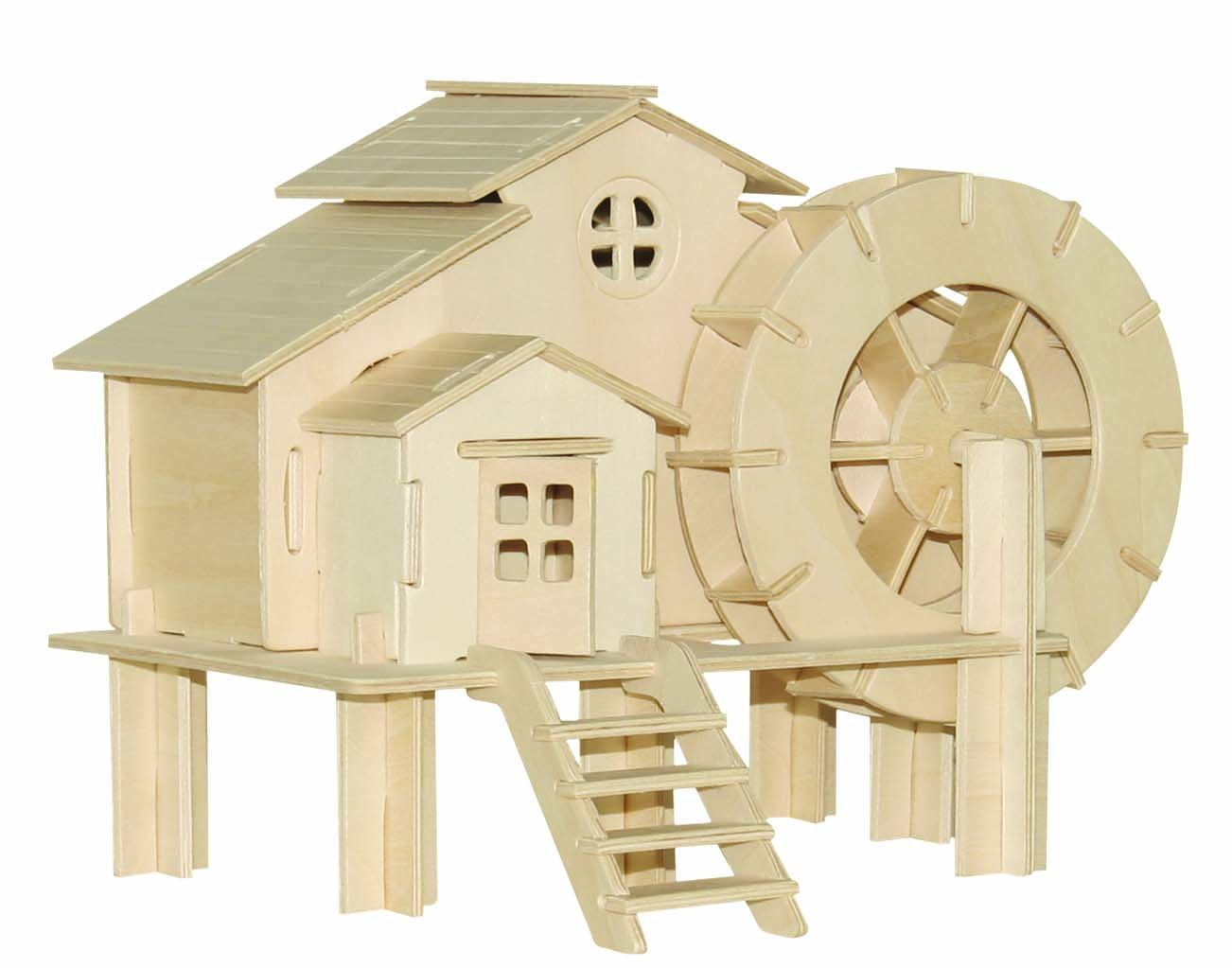 木制玩具wp023水磨小屋