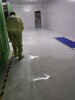深圳龍崗坂田樓盤工程開荒清潔車間PVC無塵室地面清洗打蠟