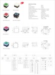 HONYONE台湾厂家TS12带灯轻触开关1212MM方形带灯开关印字按键