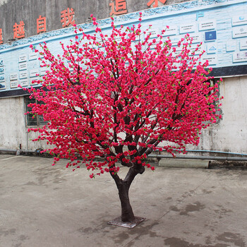 郑州仿真桃花树厂家假树酒店婚庆桃花树