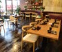 供应餐厅饭店现代简约长方形实木餐桌椅组合