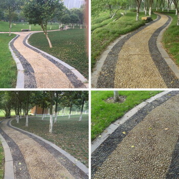 公園鋪路鵝卵石路河南天然鵝卵石廠家