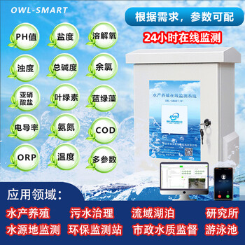 天津数字化水质在线监测系统24小时监测,智能水质监控系统