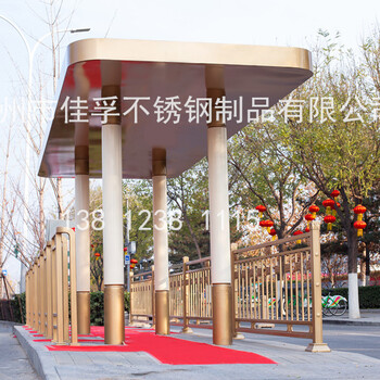 北京市长安街通州区新型不锈钢公交候车亭
