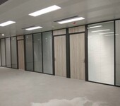 深圳铝合金百叶玻璃隔墙办公室高隔断做法