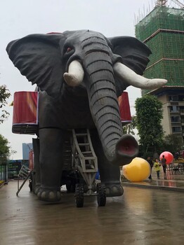 盛世家园雨屋出租巡游机械大象出租卡通出租