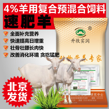羔羊育肥预混料让育肥羊长的快效益高诀窍，4%肉羊复合预混料--速肥羊