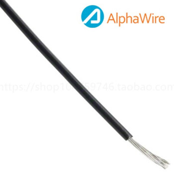 alphawire电线2842/19BK005黑色PTFE电线28awg