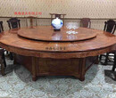 电动大圆桌红木雕花电动餐桌现代实木雕花电动餐桌