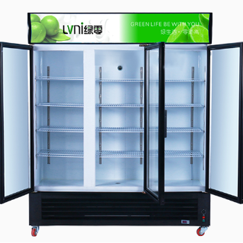 绿零三门冷藏展示柜SGZ-1280L3三玻璃门展示冰箱超市冷藏展示柜