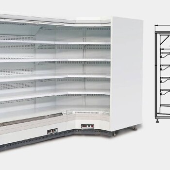 凯雪商超冷柜V920-8转角立式陈列柜超市饮料展示柜