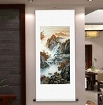 国画传统山水画刘丁瑞作品风水山水画