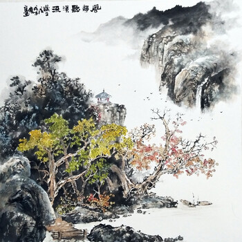 传统山水画家刘俊良国画作品
