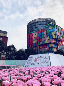 大型互動網(wǎng)紅城市魔方，城市心跳，律動心跳，網(wǎng)紅心愿機廠家