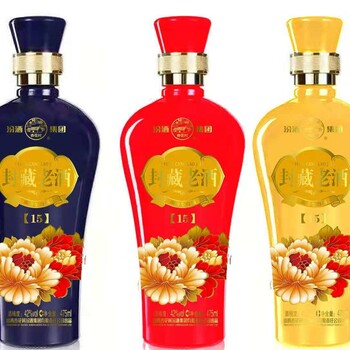 高白料仿陶瓷白酒酒瓶，玻璃酒瓶，烤花噴涂酒瓶