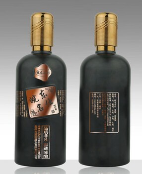 酒瓶設(shè)計(jì)定制晶白料玻璃小酒瓶鍍金烤花酒瓶