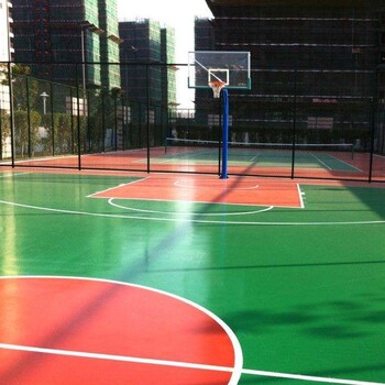 天津室外篮球场运动地板硅PU涂料
