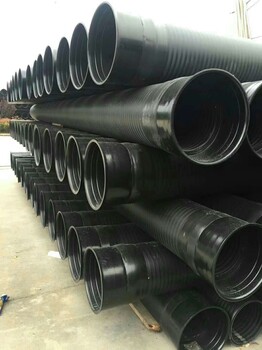 hdpe承插式双平壁缠绕管/排水排污管材厂家郑州国之塑
