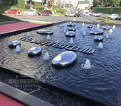 海南水景池不锈钢水景鹅卵石雕塑发光鹅卵石雕塑不锈钢鹅卵石
