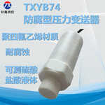 钛鑫TXYB74铁氟龙聚四氟乙烯防腐压力变送器耐腐蚀耐盐酸