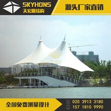 海南膜结构工程广州抗台风张拉膜景观棚厂家定制车棚公园景观棚