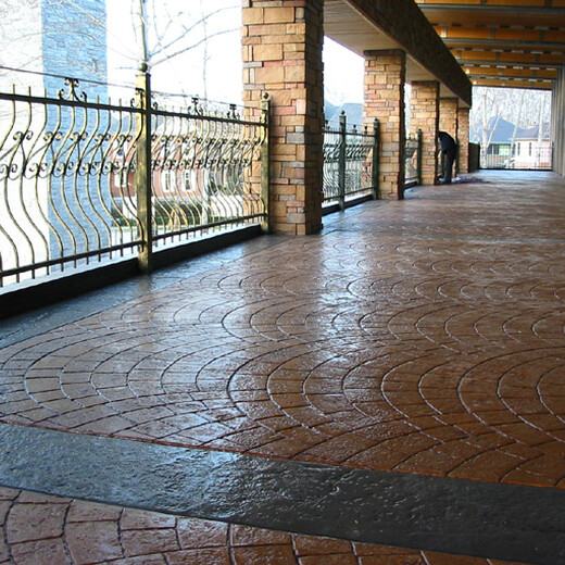安徽铜陵市艺术压纹地坪压花地坪做法水泥压膜地坪施工