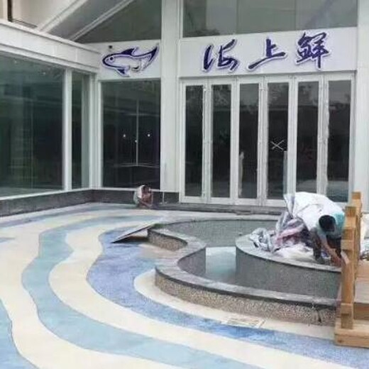 徐州艺术洗砂地坪施工流程聚合物洗砂地坪施工方案