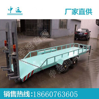 山东工业用尾板牵引平板拖车，承重面积，平板拖车其他配置