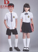 学生衬衣短裤短裙,英伦学院风校服2件套,高品质定做图片