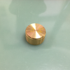 廠家直銷金色鋁合金條溝旋鈕直徑30mm高度17mm梅花圓跟半軸內孔