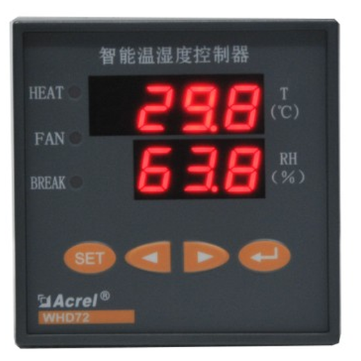 安科瑞WHD72-11温湿度控制器测量并显示控制温湿度各1路