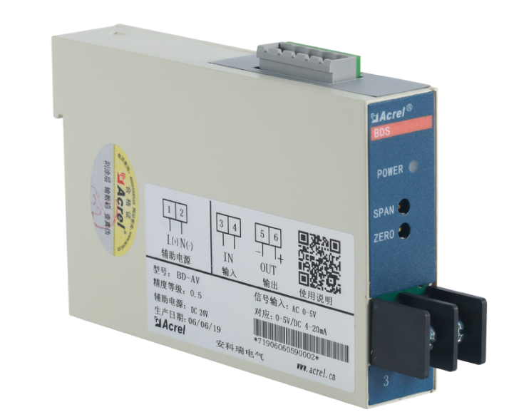 电力变送器公司,安科瑞BD-AV单相电压变送器