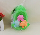 泓智厂家搪胶玩具子母青蛙玩具套装戏水洗澡戏水动物