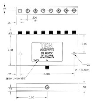 TRMMICROWAVE一分八路功分器DL803F