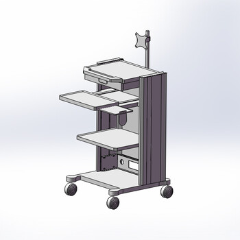 视频教学推车鼠标键盘架推车电脑一体机工作站推车厂家