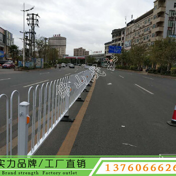 云浮广场市政护栏安装埋地式京式护栏道路面包管隔离栅