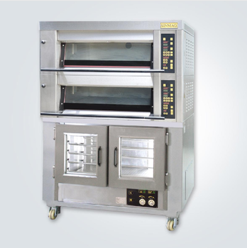 新麦商用电烤箱SINMAG/新麦SM-622+SM-10FG二层电烤箱带10盘醒发箱组合烤箱