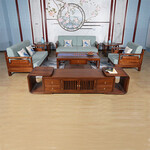 美硕新中式沙发禅意轻奢风格实木沙发茶几电视柜客厅系列组合家具