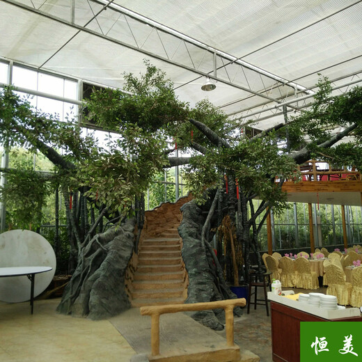 上海室内仿真树图片园林景观公司_室内仿真树图片工艺