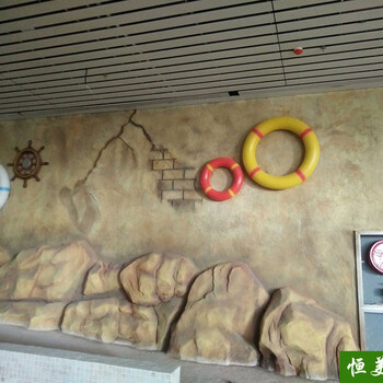 恒美景观塑石艺术墙面图片,泰州供应塑石艺术墙面设计信誉