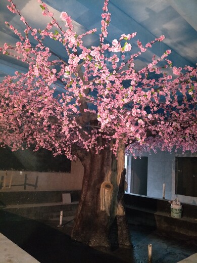 恒美室内包柱仿真花树,滁州室内仿真樱花树展示信誉