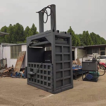 甘肃省大吨位立式全钢板双推包打包机废铁丝不锈钢废料打包机