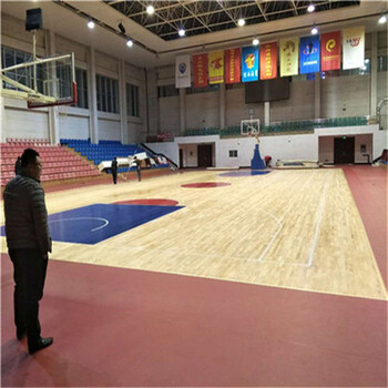 篮球馆运动木地板单层龙骨木地板设计方案