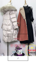 广州纤琳依曼品牌服饰英伦风中长款羽绒服批发单价图片