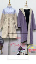 南京精品女装纤琳依曼长款带毛领羽绒服尾货清仓批发图片